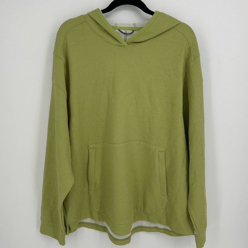 All In Motion Mens Textured Knit Hooded Jacket Light Green Lightweight Size XL